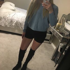 NEW Baby Blue Twist Sweater